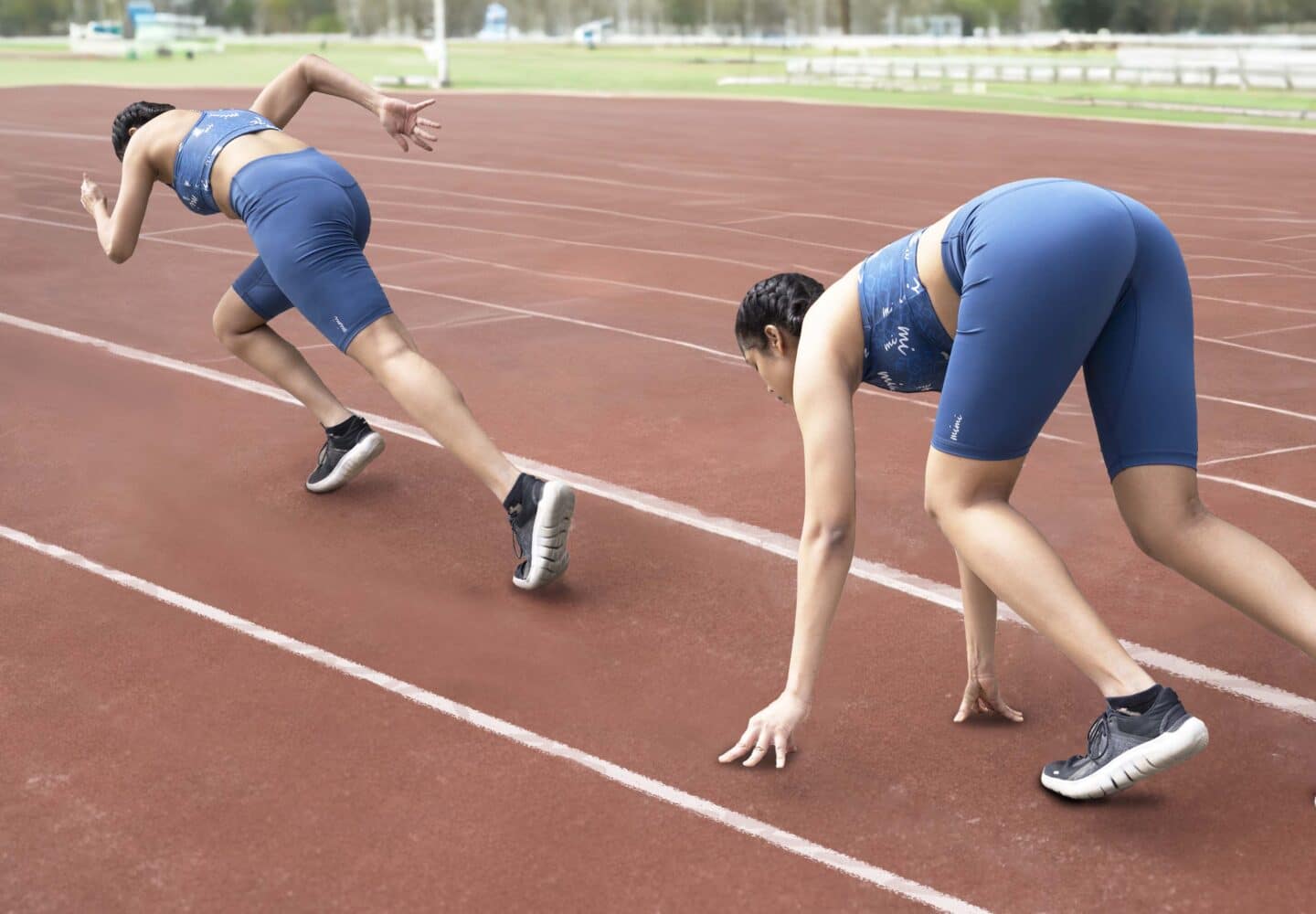 running track biker shorts